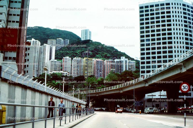 Street, Roads, Sidewalk, Apartment Buildings, Hills, 1982, 1980s, Road