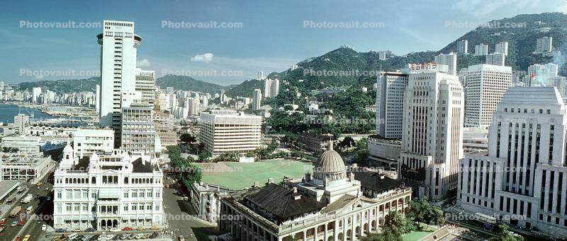 government buildings, dome, hills, mountains