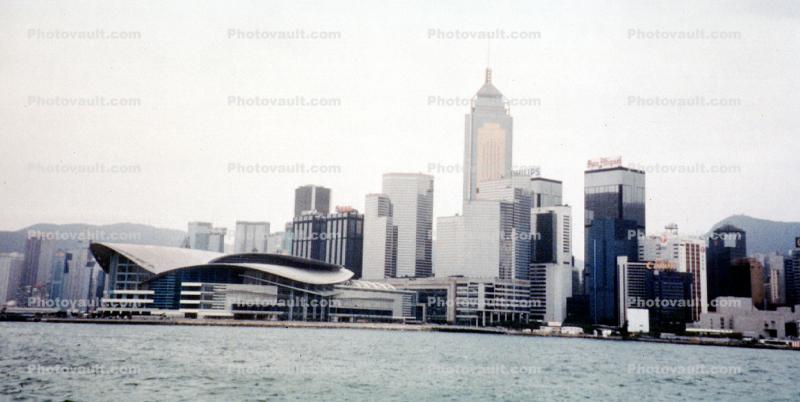 Skyline, buildings, Curved Building, waterfront