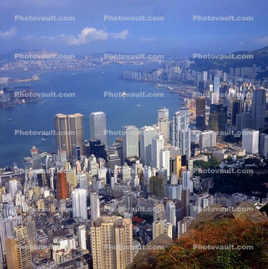 Hong Kong Skyline, cityscape, shoreline