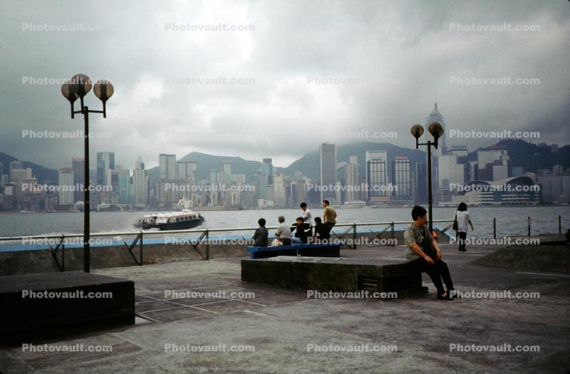 Ferryboat, Waterfront, Skyline, Cityscape, Plaza, Hills, 1998, 1990's