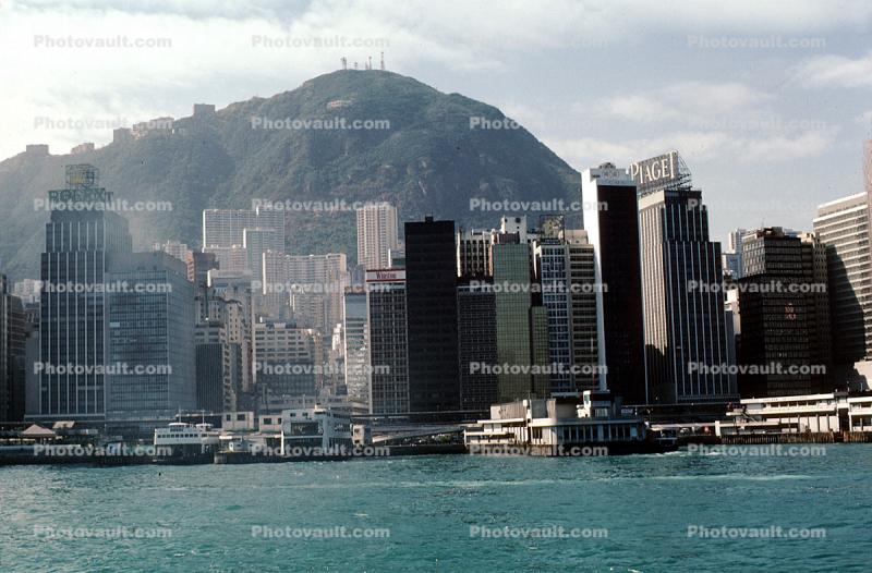 Skyscrapers, Harbor, Docks, Buildings, Cityscape, Skyline, 1985, 1980s