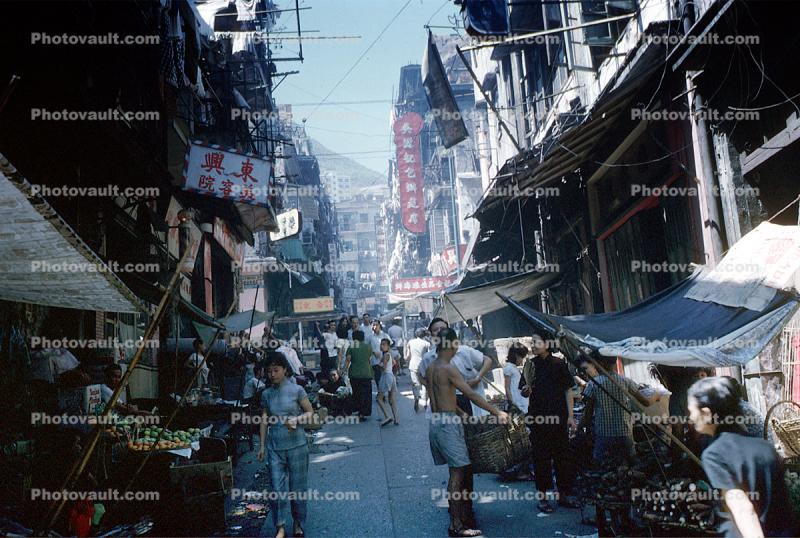 Street Scene, Shops, Buildings, Signs, 1962, 1960s