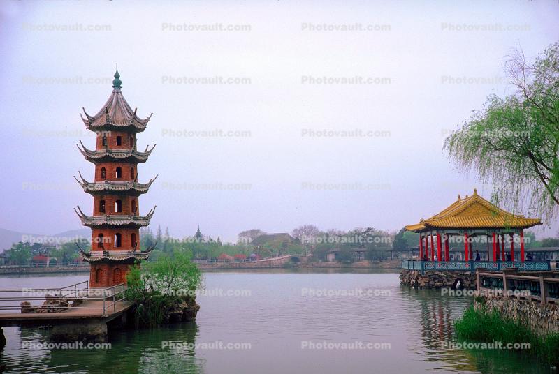 Pagoda on a Lake, building