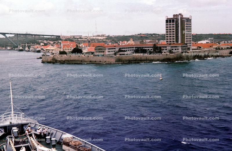 Harbor Entrance, waterfront, Rif Fort, Seawall, wall, Willemstad Skyline, Curacao