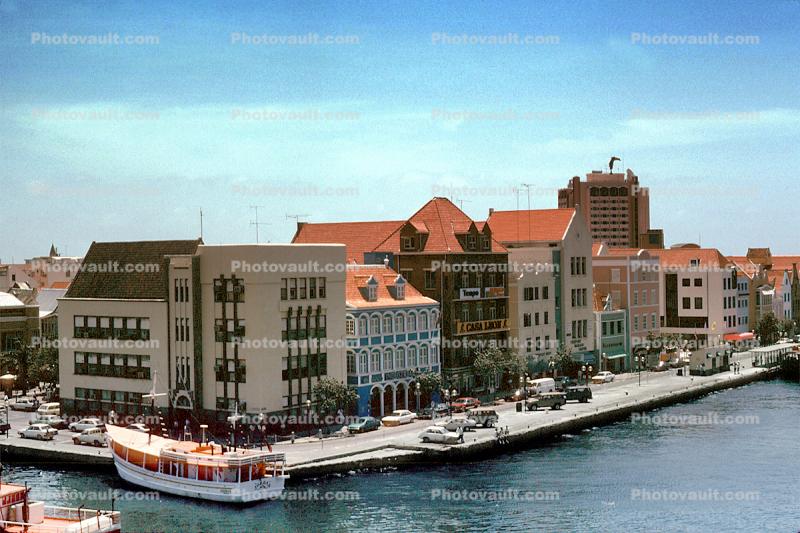 Harbor, waterfront, buildings, Willemstad, Curacao