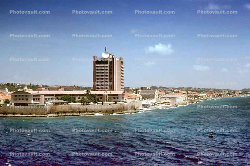 Rif Fort, skyline, Willemstad Skyline, Seawall, wall, Curacao