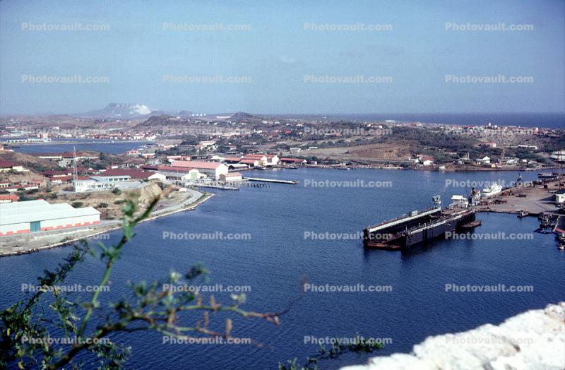 Willemstad Inner Harbor, Drydock, skyline, Curacao