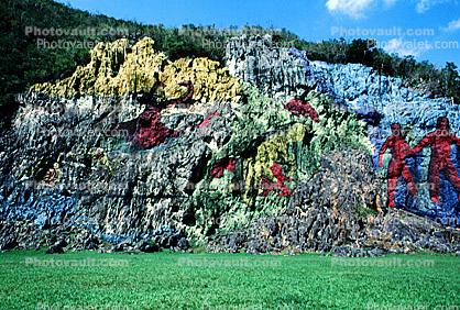 Rock painting, 120-meter-high mural, Vinales, Vi?ales, Cuba