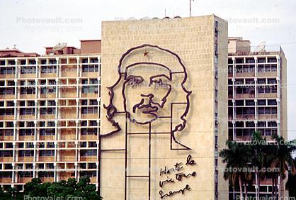 Che Guevara Wall Sculpture, Ministry of the Interior, Monument, landmark, Cuba 