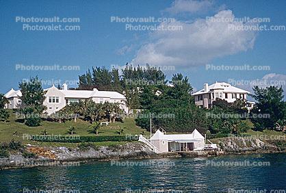 Homes, Houses, Mansion, harbor, dock, 1950s