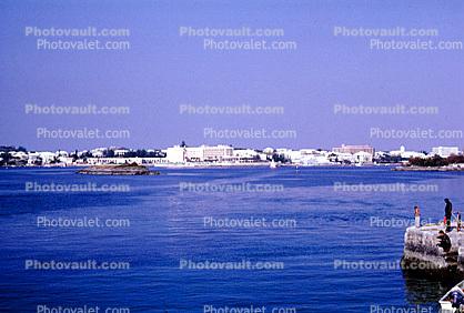 Princess Hotel, waterfront, buildings, bay, harbor, Paget, 1964, 1960s