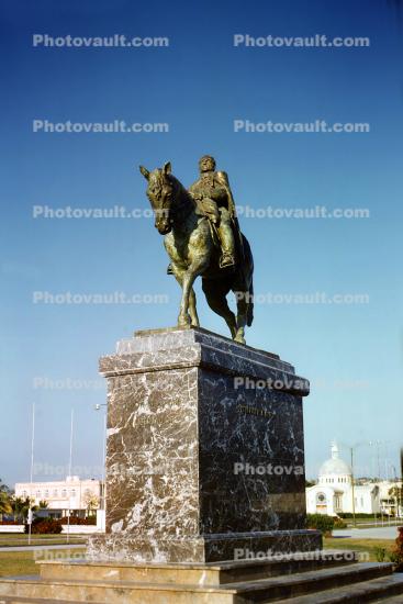 Simon Bolivar Statue, Horse, gift from Venezuela to Haiti, Port-au-Prince, Haiti