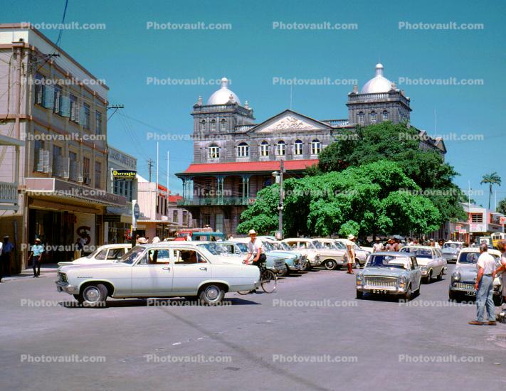 Bridgetown, Cars, Buildings, 1960s