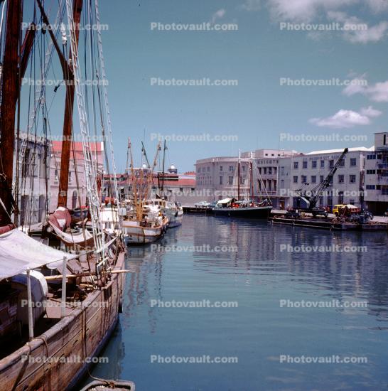 Careenage, Bridgetown, Harbor, Buildings, 1960s