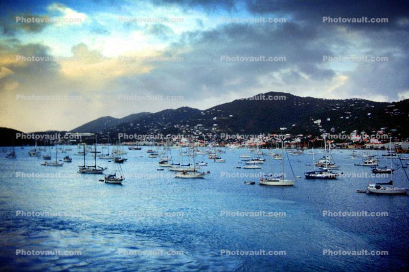 Harbor, Sailboats, mountains, shoreline, coast, coastal