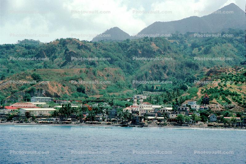 Town, Forest, Trees, City, Harbor, Hills, Mountains, buildings