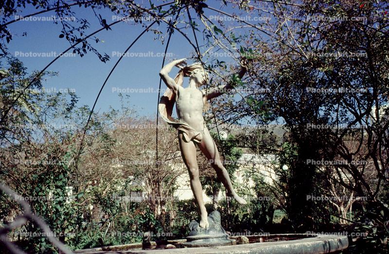 Water Fountain, aquatics, Sculpture, Male, Man, Bronze