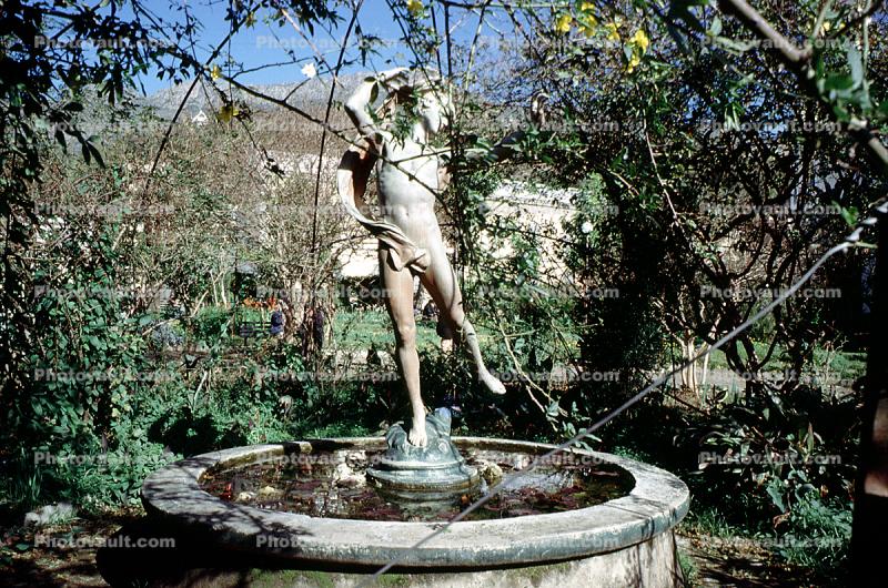 Water Fountain, aquatics, Sculpture, Male, Man, Bronze