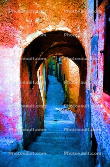 Arch, Steps, Path, psyscape, Alley, Alleyway, Footpath