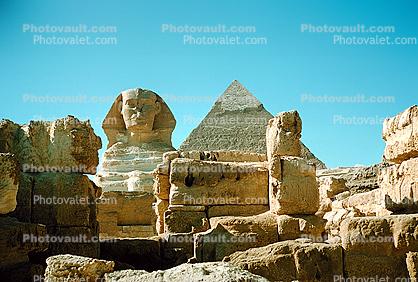 Sphinx, Pyramid, landmark, 1950s