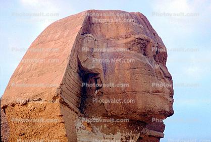Sphinx Head, Face, landmark, Giza, 1950s