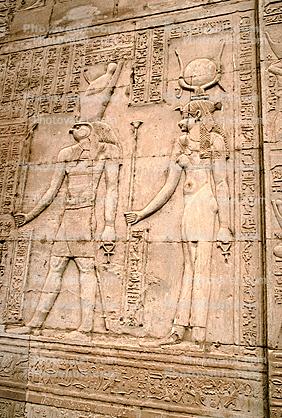 Male, Female, Egyptian Figures, Art, bar-Relief