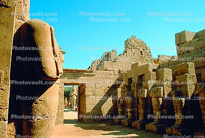 The Ramesseum, memorial temple, Thebes