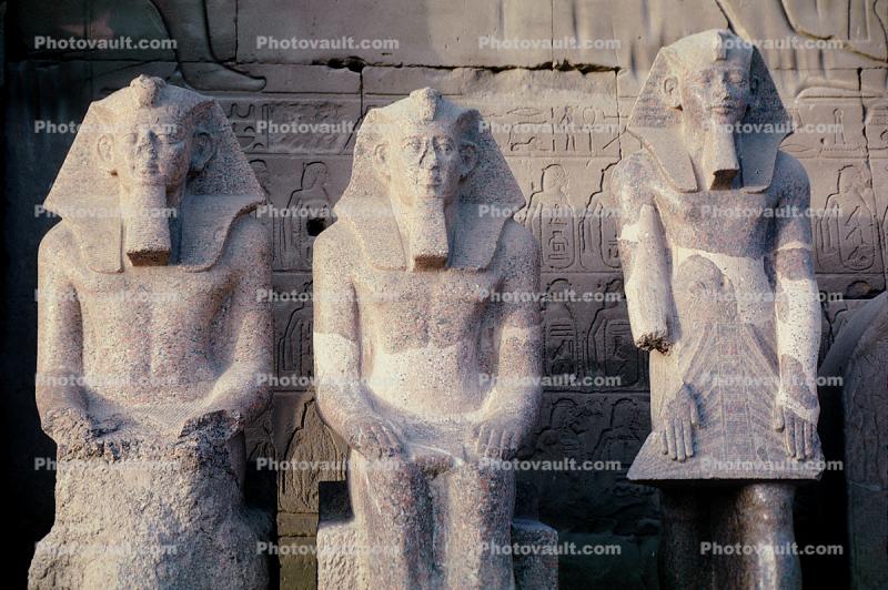 Pharoah statues, Great Temple of Amun, Karnak, Luxor, Egypt
