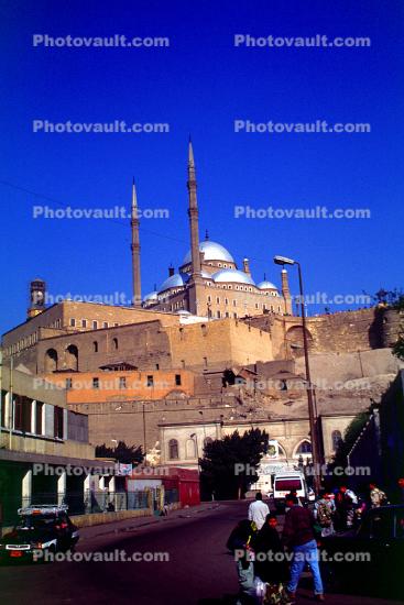 Citadel of Cairo, Mosque, Minarets, Buildings, street