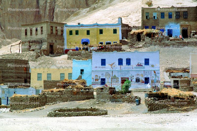 Town of Thebes, Buildings, Hill, Homes, Caves