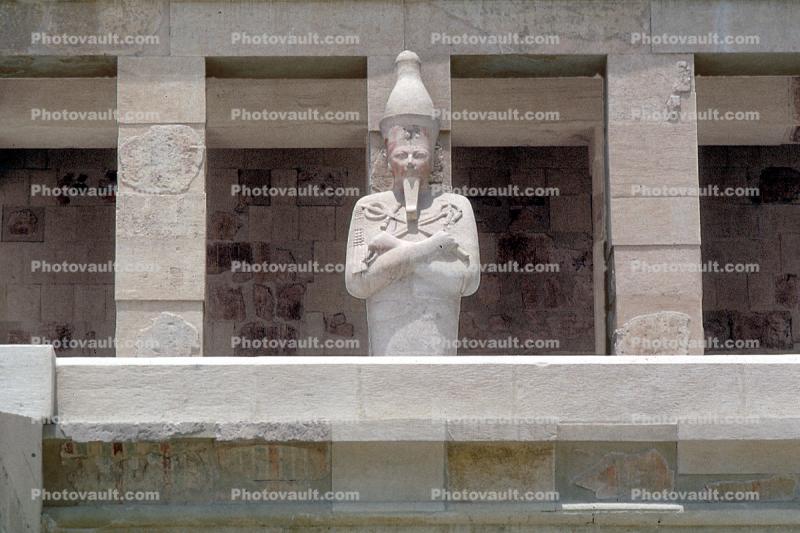 Pharaoh, Statue, Mortuary Temple of Queen Hatshepsut, Luxor, Valley of the Kings, Building