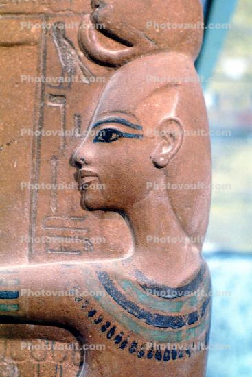 Tomb of King Tutankhamun, Statue, Figure, face, bar-Relief