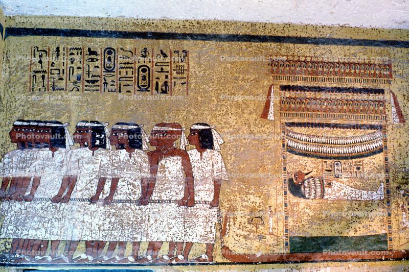 Tomb of King Tutankhamun, Painting, Figure, wall