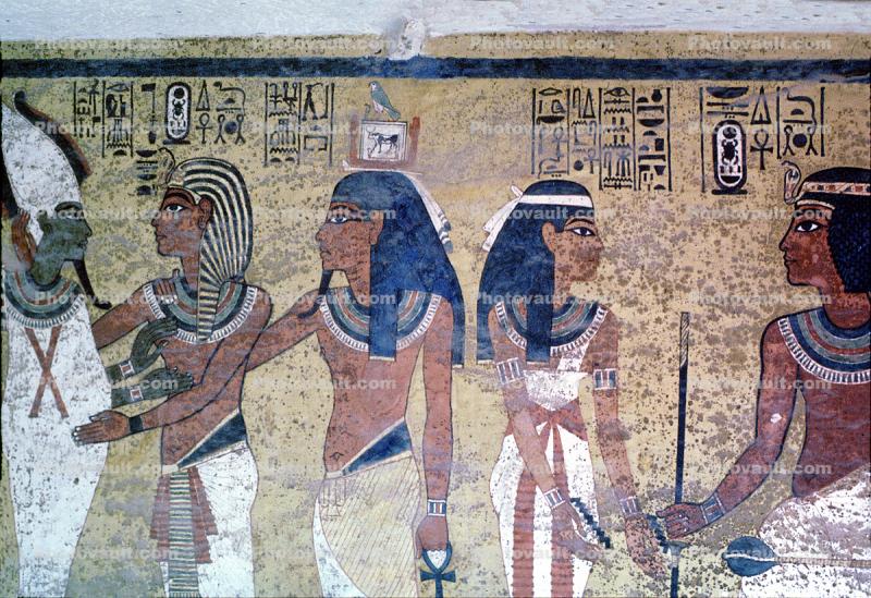Tomb of King Tutankhamun, Painting, Figure, wall