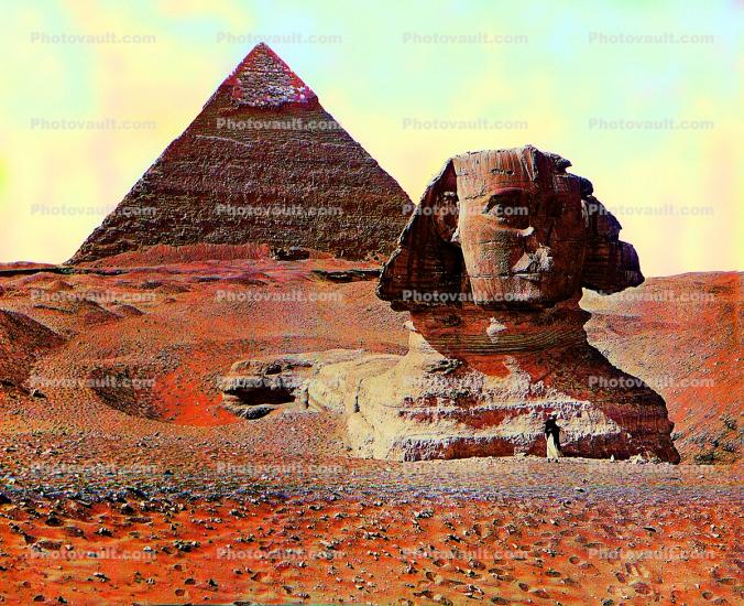 The Great Pyramid, Sphinx, Giza, 1890's