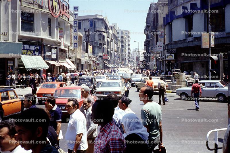 Crowded Streets, Cars, Buildings, Alexandria