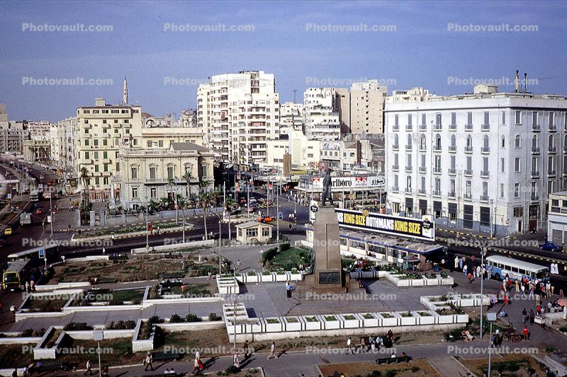 Buildings, Monument, Bus, skyline, Alexandria