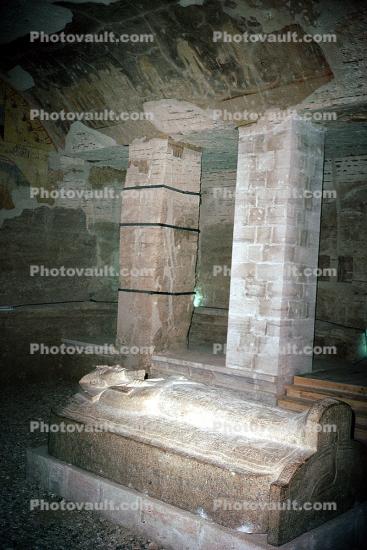 Sarcophagus, inside, indoors, interior