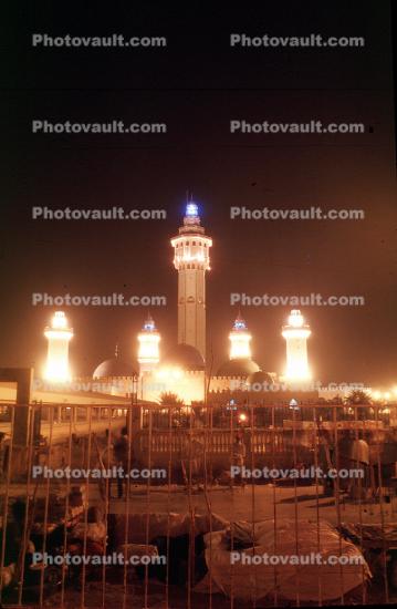 The central Mosque of the Mouride sufi order, building, minaret, Touba, Sengal