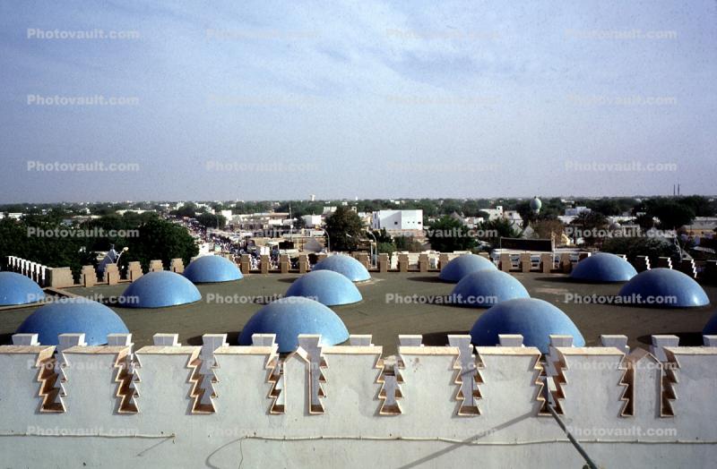 Domes, Building, skyline, Great Mosque of Touba