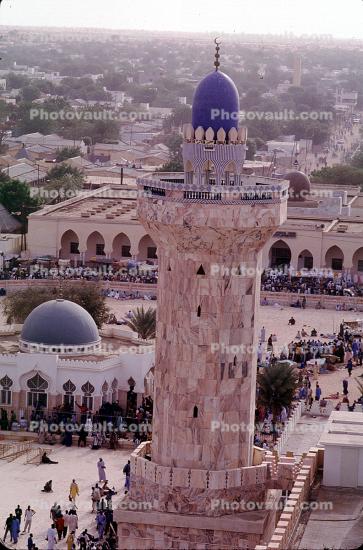 Minaret, Domes, skyline, Great Mosque of Touba