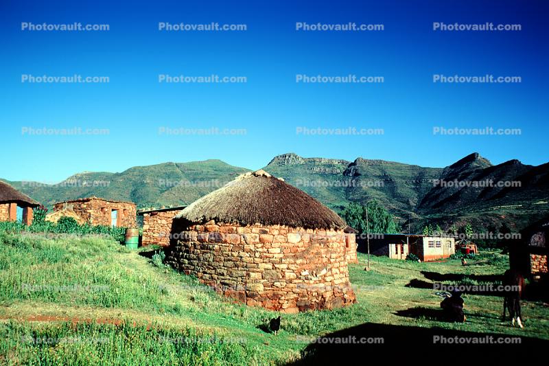 Thatched Roof House, Home, Grass Roof, building, Sod