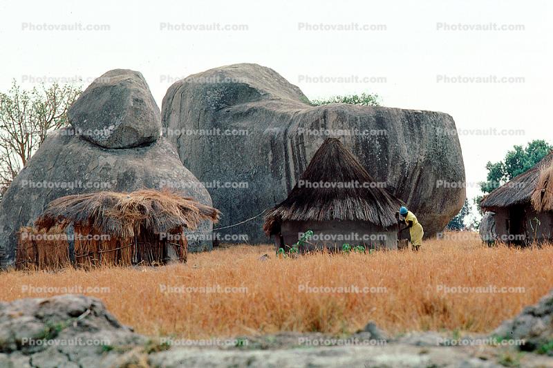 Thatched Roof Houses, Homes, Grass Roof, buildings, roundhouse, desert, boulders, building, Sod