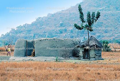 Thatched Roof Houses, Homes, Grass Roof, roundhouse, desert, mud building, hill, mountain, building, Sod