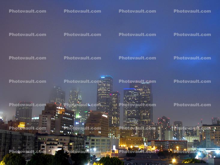Cityscape, skyline, buildings, skyscraper, Downtown, Outdoors, Outside, Exterior, Nighttime, Night