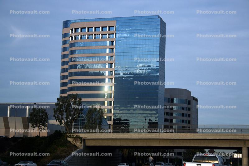 Glass Building, reflections, Irvine