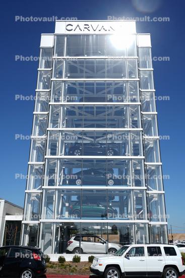 Glass Car Dispensary Building, Automated Car Vending Machine, Westminster, 2021