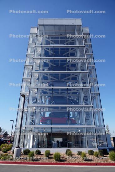 Glass Car Dispensary Building, Carvana Jukebox Car Dealer, Automated Car Vending Machine, Westminster, 2021
