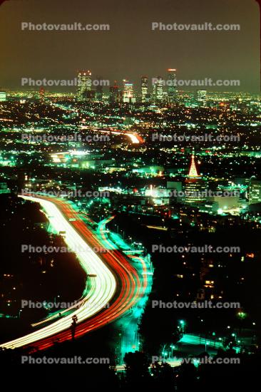 Highway 101, skyline, cityscape, Hollywood